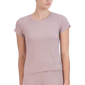 Steve Madden Ribbed Short-Sleeve Baby Sleep Tee Rose Beige Size XL 5082